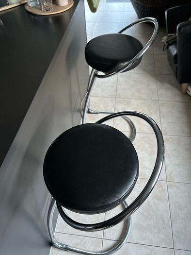 Chrome Bar Stools Pair