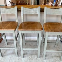 Danube solid Oak Bar Stool painted French Grey