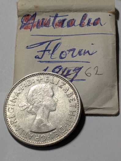 Australia Silver Florin 1962