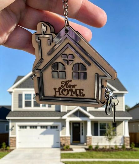 Personalised New Home Keyring, Housewarming Gift, New Home Gift