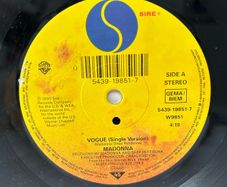 Madonna Vogue 7 inch Vinyl 1990