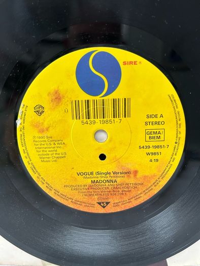 Madonna Vogue 7 inch Vinyl 1990