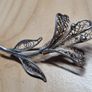 Vintage Silver Marcasite Brooch Image 6