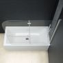 Folding Shower Enclosure 2 Panels ESG 120x140 cm Image 4