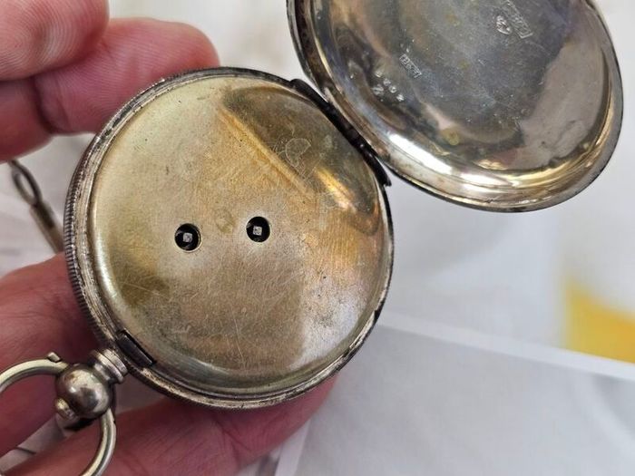 Early 1800s Antique Silver Swiss Made Pocket Watch Key watch