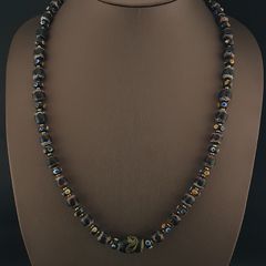 Vintage Venetian Style Trade Eyes Glass Beads Necklace
