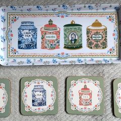 Coaster and tray set