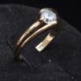 Vintage 9ct Gold Solitaire Ring Fully Hallmarked Dublin Size 51.5 Image 3