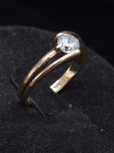 Vintage 9ct Gold Solitaire Ring Fully Hallmarked Dublin Size 51.5