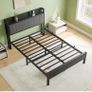 Double Bed Frames with Storage Headboard Image 3