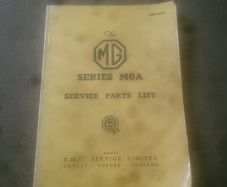 MG Series MGA Service parts list
