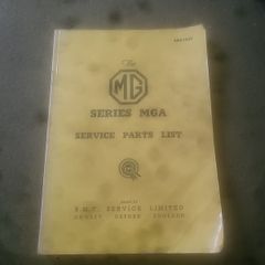 MG Series MGA Service parts list