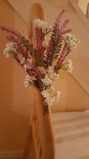 Lavender chair/ pew ends