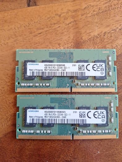 2x4GB Samsung DDR4 3200 Laptop Ram