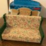 Vintage Sylvanian Families Green/ floral Settee Image 6