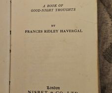 Little Pillows. A Book Of Good-night Thoughts. By Francis Ridley Havergal. Vintage Minature Hardback In Fair Condition.  See Photos For Same.