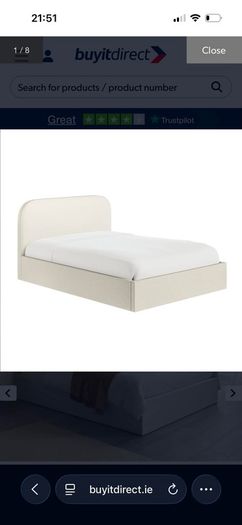 Ottoman double bed brand new off white colour