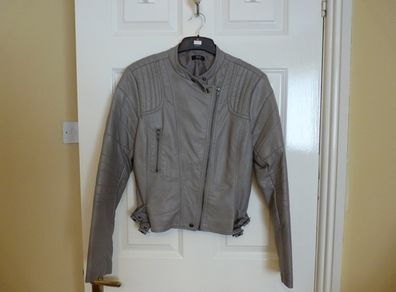 Unique colour & style - Leather Look Jacket size 12