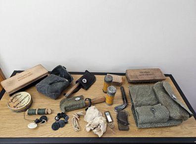 Original Swiss Army Military Issued Maintenance Cleaning Kit from 1950s Collectable Militaria