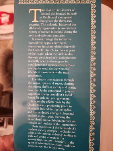 In The Spirit Of Adventure.  A History Of The Catholic Guides Of Ireland.  By Clare Brophy. Signed First Edition Paperback In Very Good Condition.
