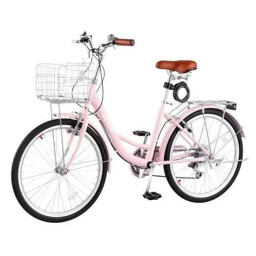 Adult City Bicycle with Carbon Steel Frame, 150kg Capaci