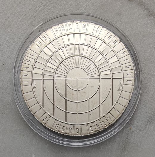 Portugal 5 Euro Base Metal (CiNi) Uncirculated Coin 2017 - Iron and Glass - Europa series