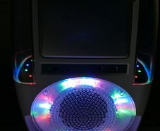Singing Machine Bluetooth Water Fall Effect Light Show Karaoke Machine - White.