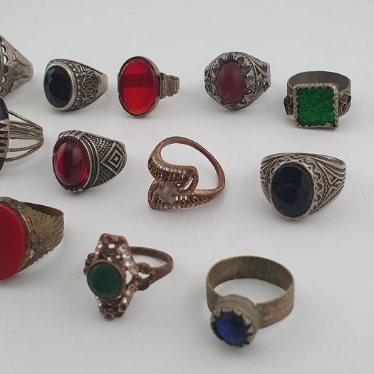Heritage Antique Jewellery Lot 15 Mixed Brass Statement Rings