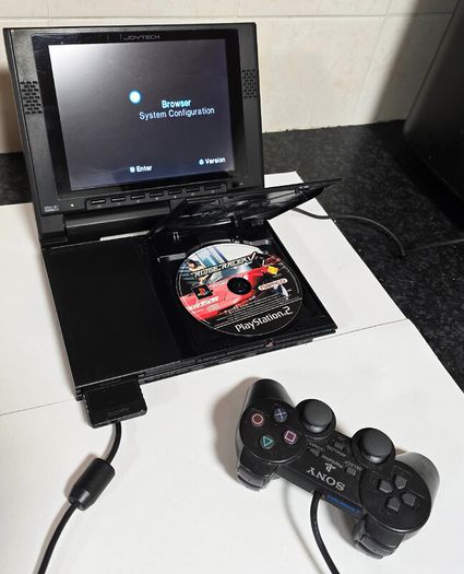 Playstation 2 Slim with very rare 8" Joytech LCD Screen