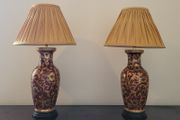 Vintage pair of chinoiserie table lamps