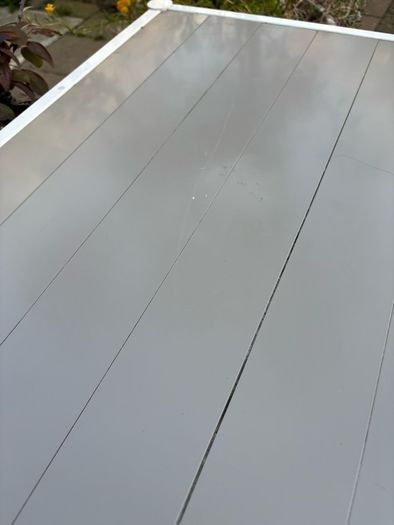 Garden dining table Ikea Segeron - white / beige