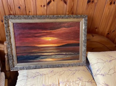 2 original Rita Henchy paintings for sale in original antique frame