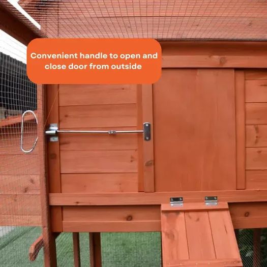 Large Chicken Coop 6-9 Birds Natural Wood