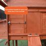 Large Chicken Coop 6-9 Birds Natural Wood Image 7