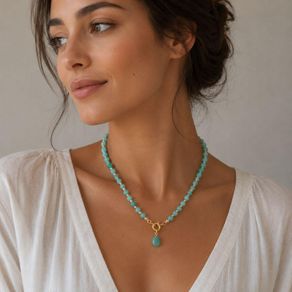 Green jade necklace