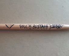 Paul Bostasph signed drumstick Kerry King Slayer