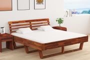 Bed Frame Solid Acacia Wood 180x200 cm