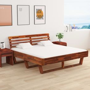 Bed Frame Solid Acacia Wood 180x200 cm