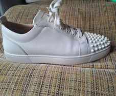 Christian Louboutin White Spike Mens Size 8.5