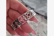 Silver Cuff Bracelet with Irish Knot - nice gift