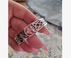 Silver Cuff Bracelet with Irish Knot - nice gift