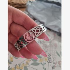 Silver Cuff Bracelet with Irish Knot - nice gift