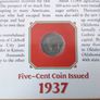 U.S.A. Mint Stamps : Buffalo Nickel Stamp And Coin Panel , " The Oklahoma Land Rush " Image 4