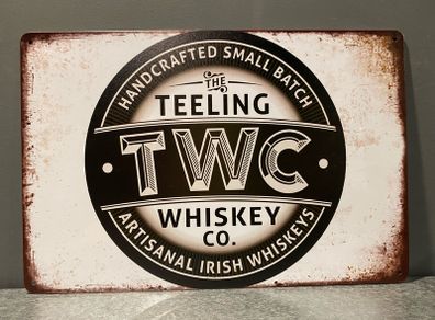 Teelings whiskey Tin Metal sign