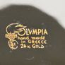 Vintage Olympia Greek Ceramic Wall Plate - 24K Gold Trim - Mint Condition (20cm) Image 9