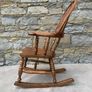 Victorian Elm Windsor Rocking Chair. Image 8