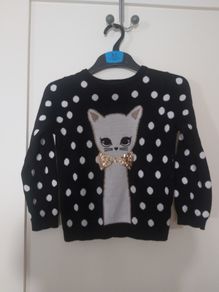 Girls Cat Jumper