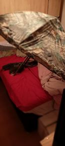 Camouflage fishing umbrella with sides