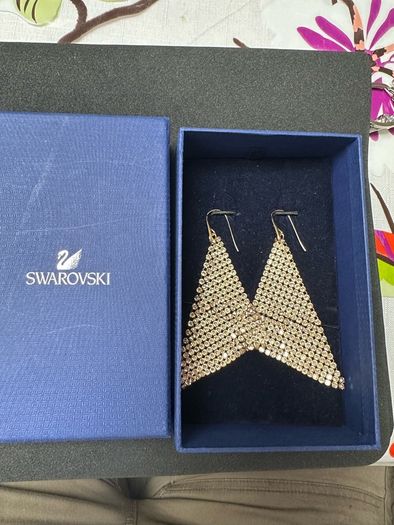 Swarovski Crystal Mesh Drop Earrings