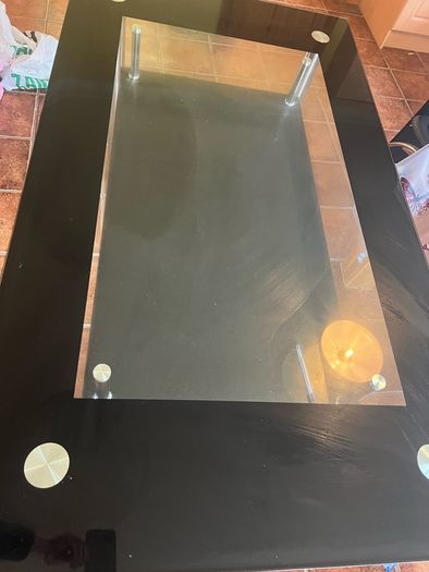 Table glass kitchen dining
